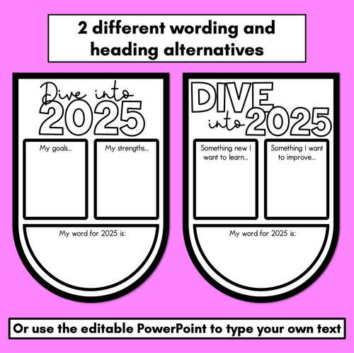 Resource preview 2 for Dive into 2025 - Editable Back to School Display Templates