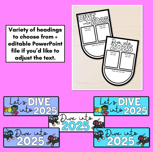 Resource preview 4 for Dive into 2025 - Editable Back to School Display Templates