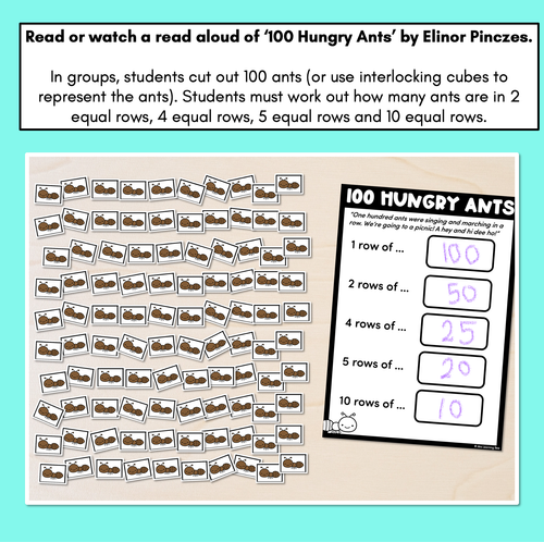 Resource preview 2 for 100 Hungry Ants - Templates & Recording Page