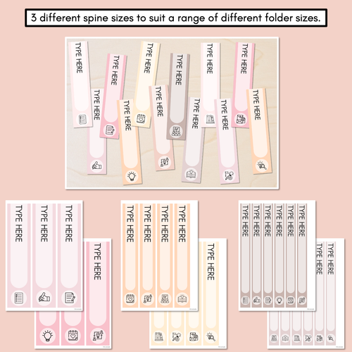 Resource preview 3 for Editable Binder & Spine Labels - Neutral Classroom Decor