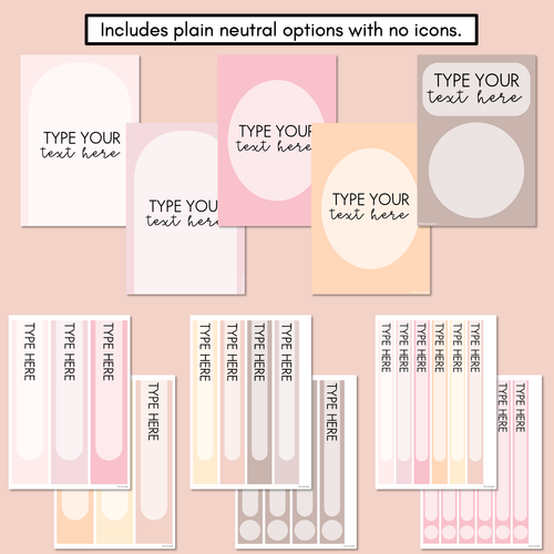 Resource preview 4 for Editable Binder & Spine Labels - Neutral Classroom Decor