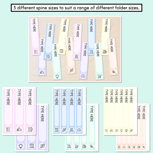 Resource preview 3 for Editable Binder & Spine Labels - Pastel Classroom Decor