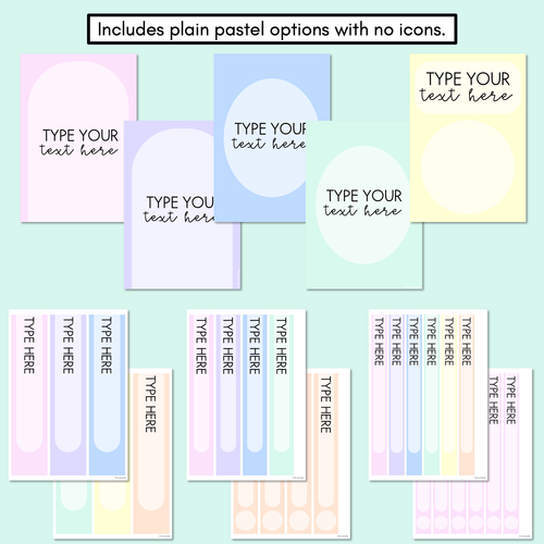 Resource preview 4 for Editable Binder & Spine Labels - Pastel Classroom Decor