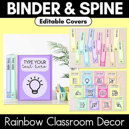 Resource preview 29 for Rainbow Classroom Decor Bundle