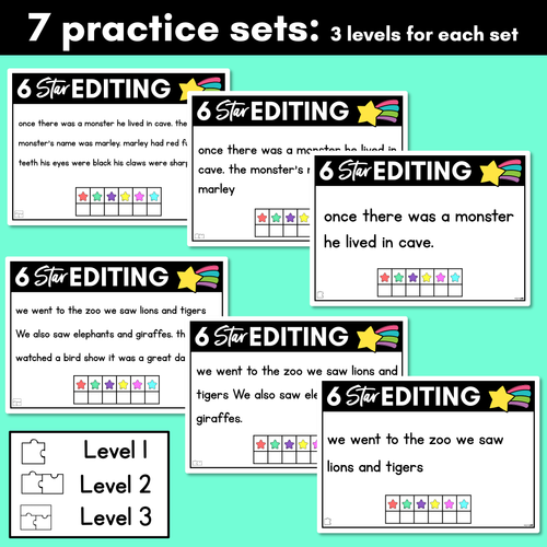 Resource preview 3 for 6 Star Editing Checklist - Re-read, Edit and Review Writing - Posters & Practice