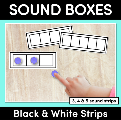 Resource preview 1 for Elkonin Boxes - BLACK & WHITE