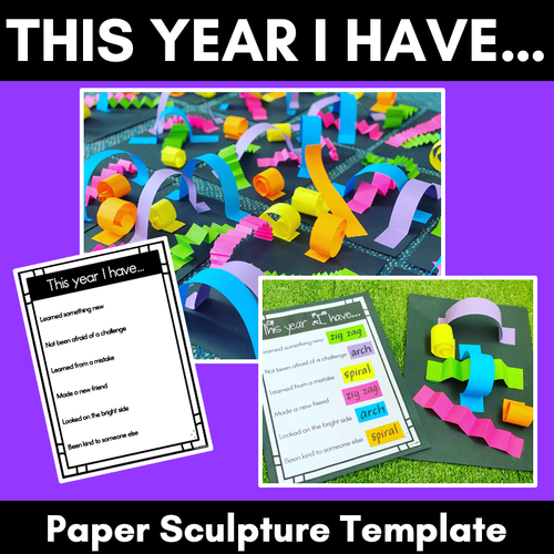 Resource preview 1 for End of Year Art Activity - Paper Sculptures