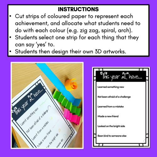 Resource preview 3 for End of Year Art Activity - Paper Sculptures