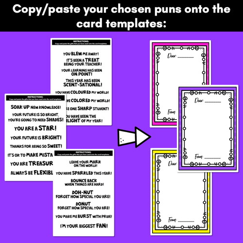 Resource preview 4 for End of Year Student Gift Templates - EDITABLE