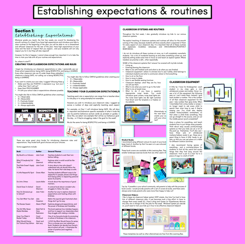 Resource preview 2 for Establishing Classroom Expectations - A K-6 Guide