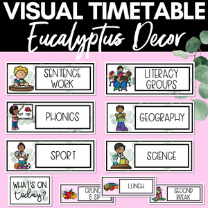 EUCALYPTUS CLASSROOM DECOR Visual Timetable