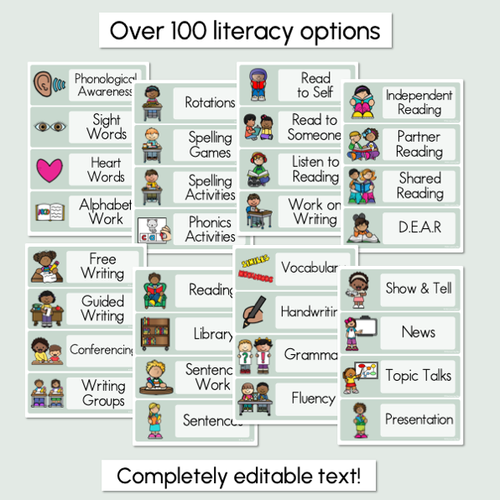 Resource preview 2 for EUCALYPTUS CLASSROOM DECOR Visual Timetable