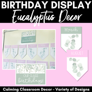 EUCALYPTUS DECOR Birthdays Display