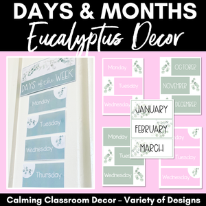 EUCALYPTUS DECOR Days & Months Displays