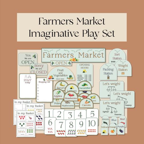 Resource preview 1 for Farmers Market Imaginative Play Set