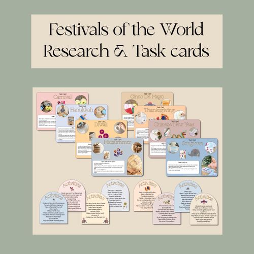 Resource preview 2 for Festivals of the World Research and Task Cards