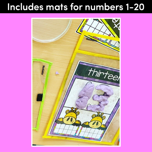 Resource preview 2 for PLAYDOUGH NUMBER TEN FRAME MATS - Numbers 1-20 -