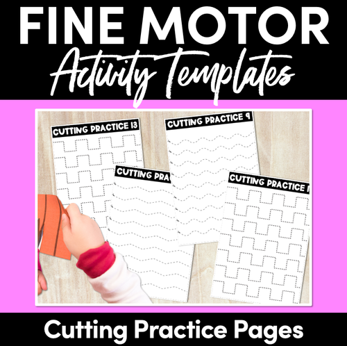 Resource preview 1 for KINDERGARTEN FINE MOTOR ACTIVITIES - Cutting Practice Templates