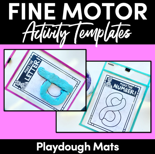 Resource preview 1 for FINE MOTOR KINDERGARTEN ACTIVITIES - Alphabet and Number Mats