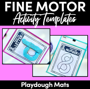 FINE MOTOR KINDERGARTEN ACTIVITIES - Alphabet and Number Mats