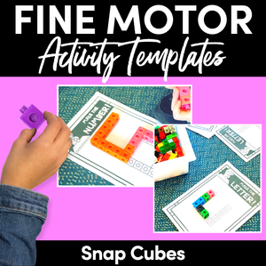 FINE MOTOR KINDERGARTEN ACTIVITIES - Snap Cube Letters & Numbers