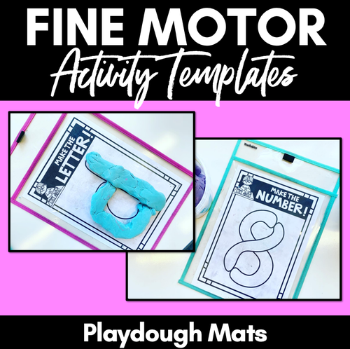 Resource preview 1 for FINE MOTOR KINDERGARTEN ACTIVITIES - Alphabet and Number Mats