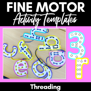 FINE MOTOR KINDERGARTEN ACTIVITIES - Threading & Lacing Templates