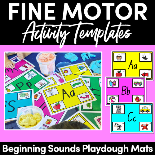 Resource preview 1 for KINDERGARTEN FINE MOTOR ACTIVITIES - Alphabet Playdoh Mats