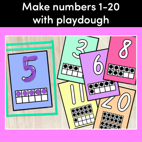 Resource preview 2 for Playdough Number Mats with Ten Frames - Playdoh Number Activities 1-20