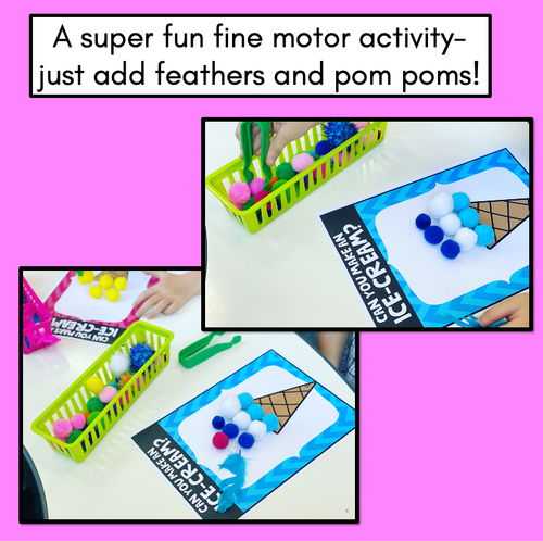 Resource preview 2 for FINE MOTOR KINDERGARTEN ACTIVITY - Make a Pom Pom Ice-Cream