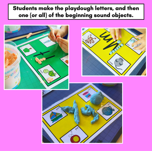 Resource preview 2 for KINDERGARTEN FINE MOTOR ACTIVITIES - Alphabet Playdoh Mats for Beginning Sounds