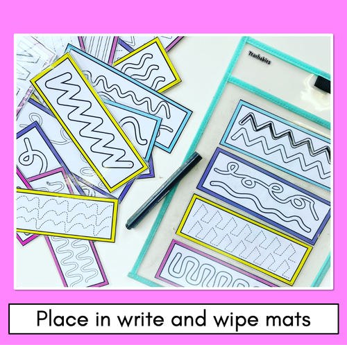 Resource preview 2 for Fine Motor Skills Kindergarten - Tracing Mats & Task Cards