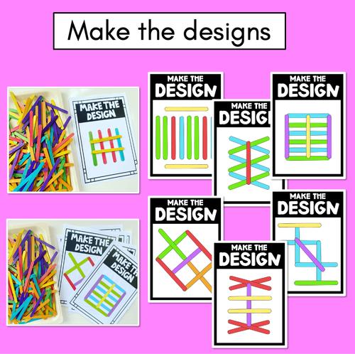 Resource preview 2 for FINE MOTOR KINDERGARTEN ACTIVITIES - Popsicle Sticks - Making Patterns