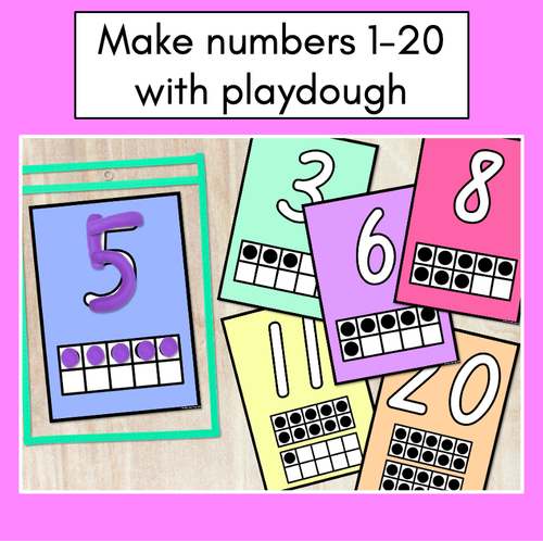 Resource preview 2 for Playdough Number Mats with Ten Frames - Playdoh Number Activities 1-20