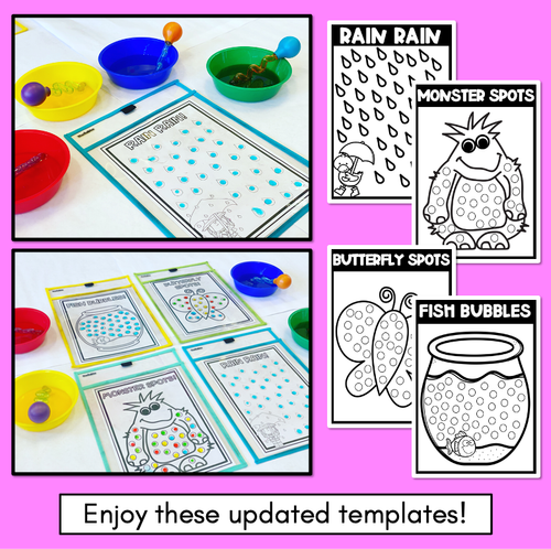 Resource preview 2 for FINE MOTOR KINDERGARTEN ACTIVITIES - Water Droplets FREEBIE