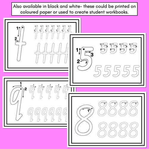 Resource preview 3 for FINE MOTOR TEMPLATES - Handwriting Formation Mats - All Australian Fonts