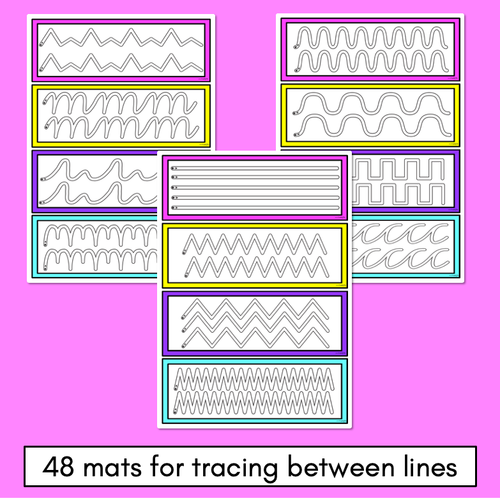 Resource preview 3 for Fine Motor Skills Kindergarten - Tracing Mats & Task Cards