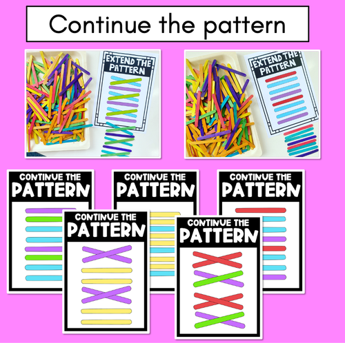 Resource preview 3 for FINE MOTOR KINDERGARTEN ACTIVITIES - Popsicle Sticks - Making Patterns