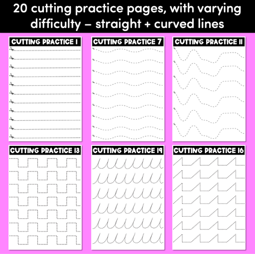 Resource preview 2 for KINDERGARTEN FINE MOTOR ACTIVITIES - Cutting Practice Templates