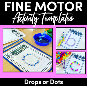 FINE MOTOR KINDERGARTEN ACTIVITIES - DOT OR DROP