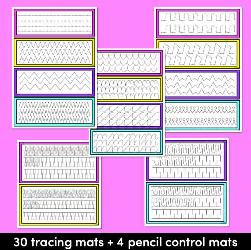 Resource preview 3 for FINE MOTOR SKILLS KINDERGARTEN - TRACING MATS