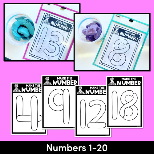 Resource preview 3 for FINE MOTOR KINDERGARTEN ACTIVITIES - Alphabet and Number Mats