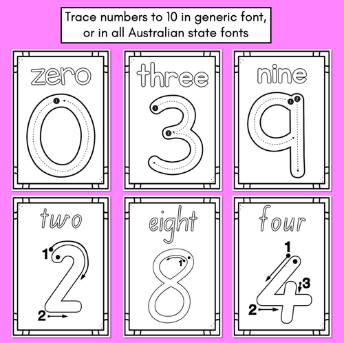 Resource preview 2 for FINE MOTOR KINDERGARTEN ACTIVITIES - Alphabet & Number Tracing Printables