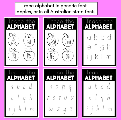 Resource preview 3 for FINE MOTOR KINDERGARTEN ACTIVITIES - Alphabet & Number Tracing Printables