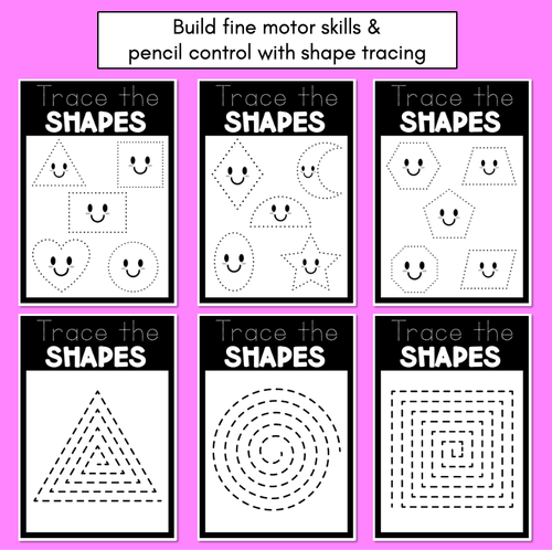 Resource preview 4 for FINE MOTOR KINDERGARTEN ACTIVITIES - Alphabet & Number Tracing Printables