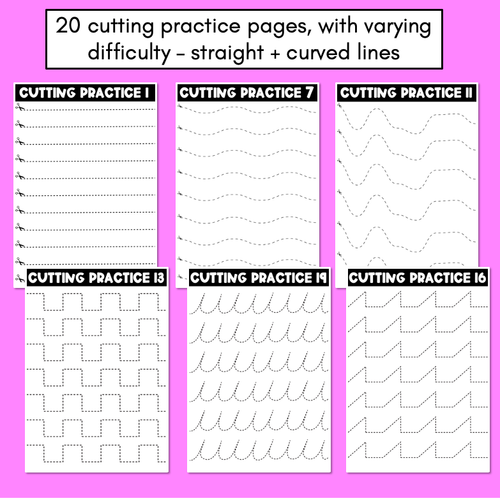 Resource preview 2 for KINDERGARTEN FINE MOTOR ACTIVITIES - Cutting Practice Templates