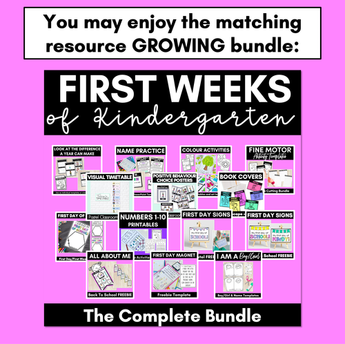 Resource preview 4 for First Weeks of Kindergarten - The Complete FREE Guide