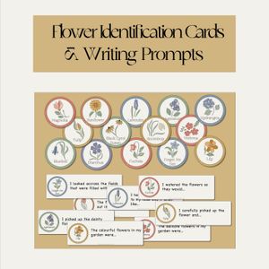 Flower Identification Cards and Writing Prompts