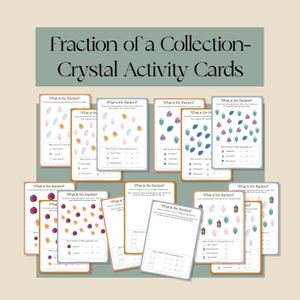 Fractions of a Collection- Crystals Activity Cards