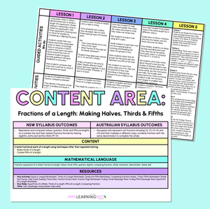 Fractions of a Length: Making Halves, Thirds & Fifths - Grade 3 & 4 Program